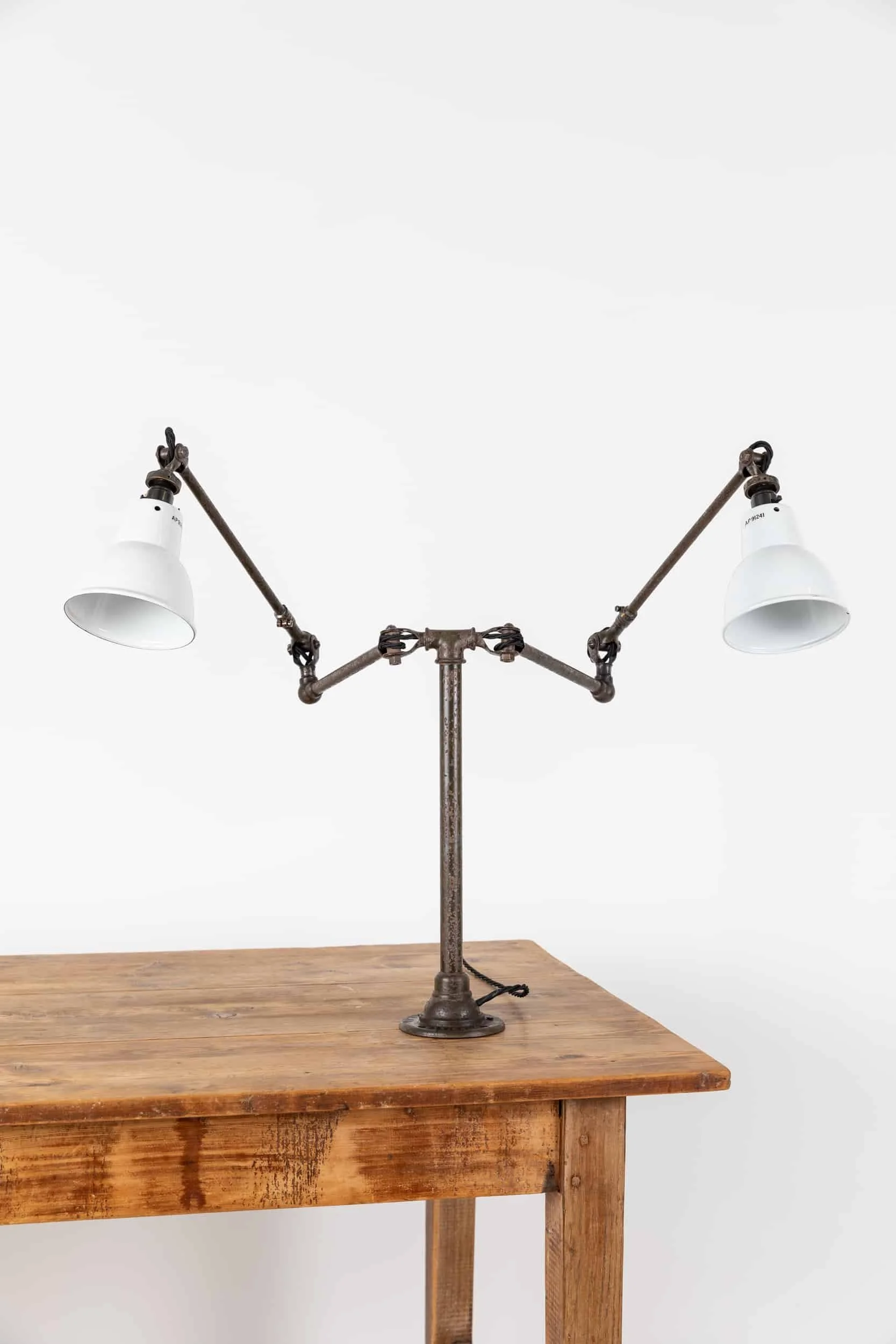 Industrial Double armed Dugdills Factory Lamp Antiques Workshop